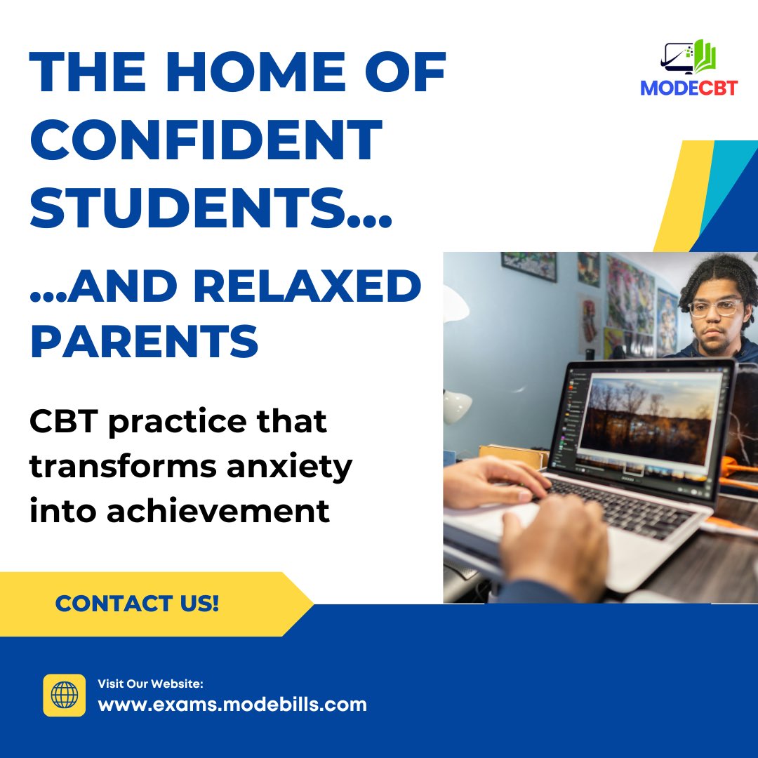 ArisetoInspire's tweet image. The Home of Confident Students and Relaxed Parents.
CBT practice that transforms anxiety into achievement.
#CBT #waec2026 #JAMB #modebills #EducationMatters