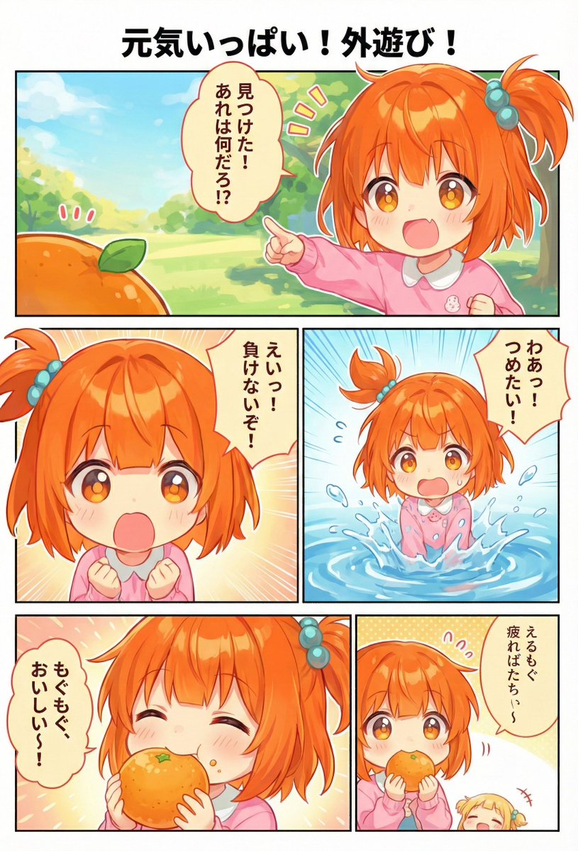 今日の漫画:元気いっぱい!外遊び 