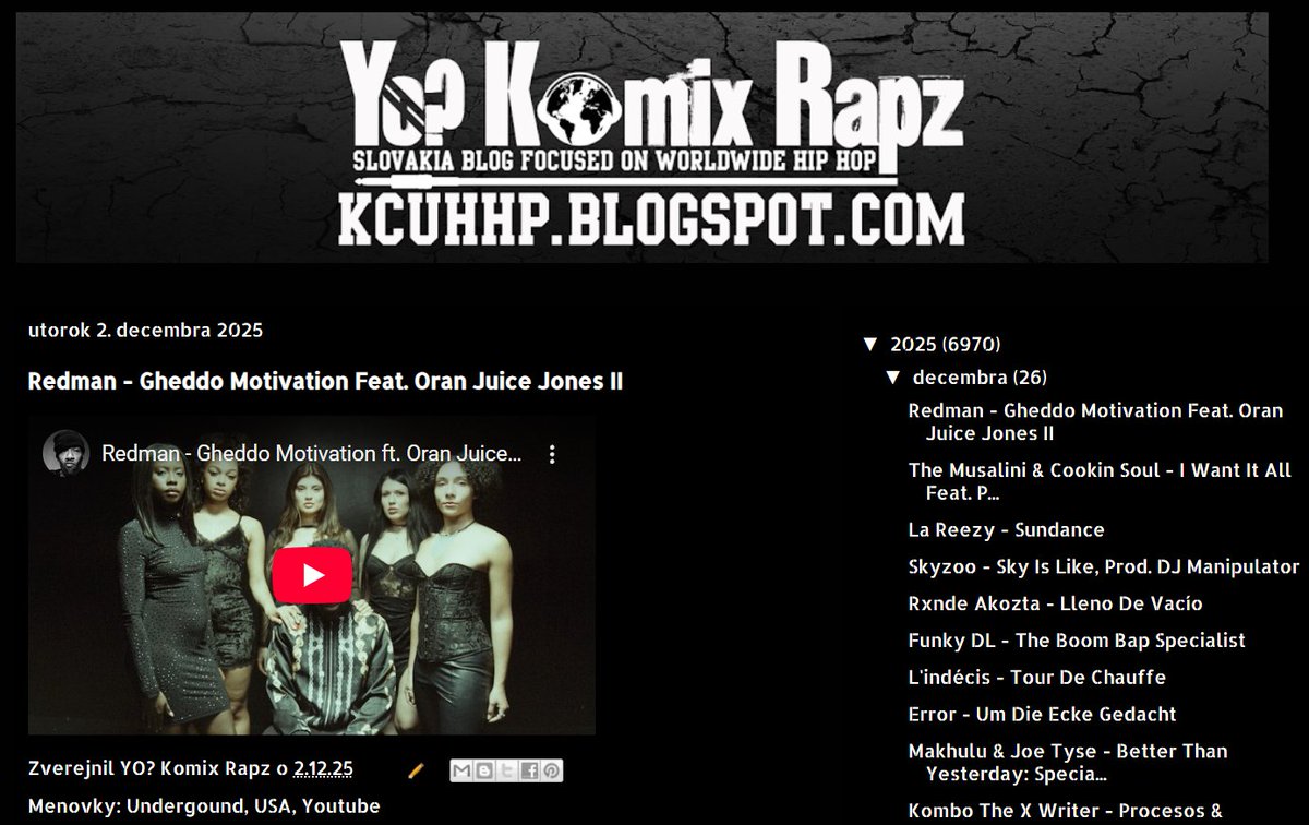 New Video
Redman - Gheddo Motivation Feat. Oran Juice Jones II kcuhhp.blogspot.com/2025/12/redman…