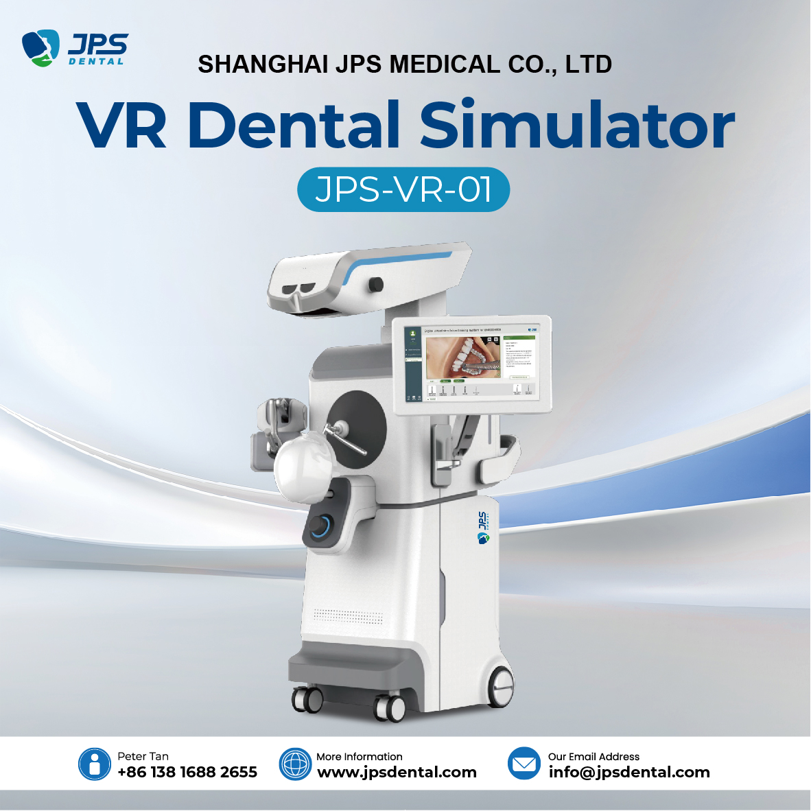 The JPS VR Dental Simulator is here!
Immersive VR + haptics deliver safer, faster &amp; smarter dental training.
Train anytime. Build confidence. Improve performance.
#DentalEducation #VRTraining #HapticTech #Dentistry #DentalSimulator