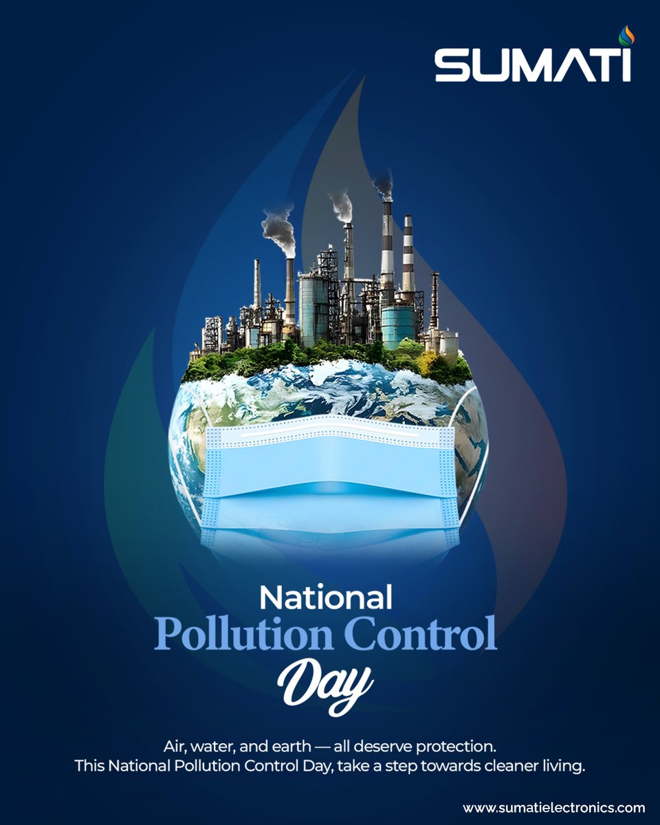 SumatiElec's tweet image. 🌍 National Pollution Control Day 🌱

Let’s protect the air we breathe, the water we use, and the earth we walk on.
Every small step toward sustainability creates a big impact for our future.

💙 Today, choose cleaner habits.
💙 Choose responsible living.