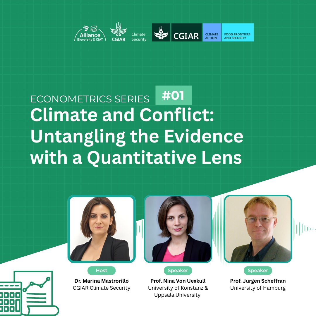 CGIARclimate's tweet image. Are our models missing the dynamics that drive climate–conflict risk?

Our guests on the @CGIAR Climate Security podcast explain why feedback loops, tipping points, and real community responses require better data + better models.

⏩ Listen: on.cgiar.org/4ajTMpp