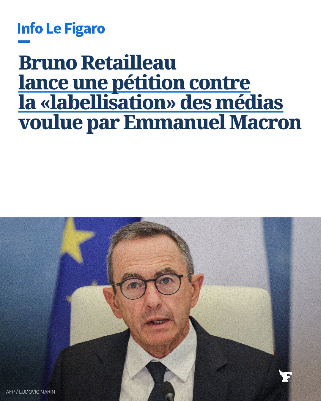 Le parti Les Républicains dénonce la «dérive scandaleuse» d’un Emmanuel Macron «censeur en chef». →
