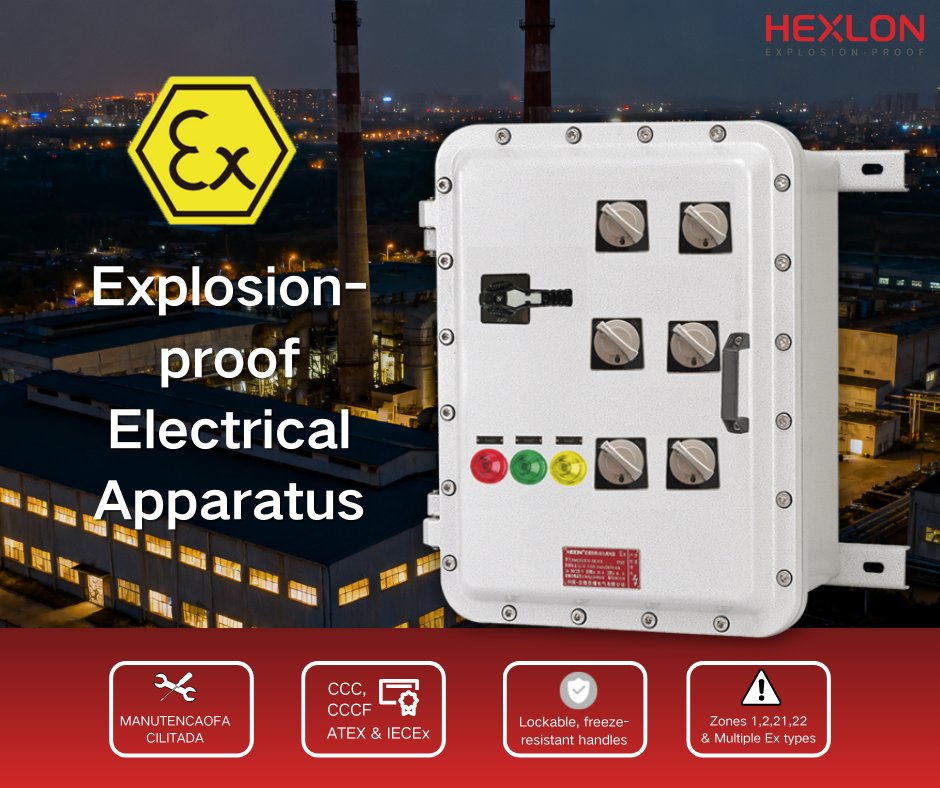 Hexlon88's tweet image. Engineer-friendly Ex-proof:
HLDP03 Series = Modular + Globally Certified (IECEx/ATEX/GB) for Zones 1/2/21/22. Build your way.
👉hexlonex.com/product/hldp03…

#ExProof #Engineering #HEXLON