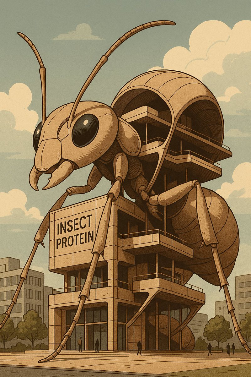 Fincfuel's tweet image. 🐜 Insect Protein Architecture
Scientists are experimenting with chitin &amp;amp; silk from insects to build strong, biodegradable materials. Imagine skyscrapers made from crickets instead of concrete — bizarre, futuristic &amp;amp; sustainable.
#InsectProteinArchitecture #EcoArchitecture