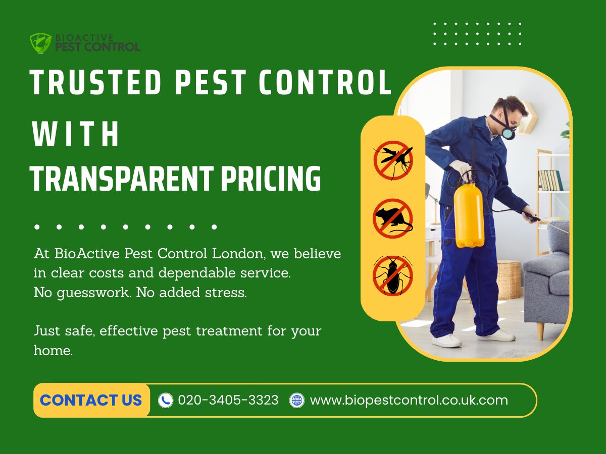 biopestcontrol's tweet image. Pest issues shouldn’t come with confusing costs.

Our team delivers straightforward pricing and trusted solutions tailored to London residents.

Your clarity starts here.
Link in comments.

#PestControlPricesLondon #PestControlLondon
#PestSolutions #PropertyManagementUK