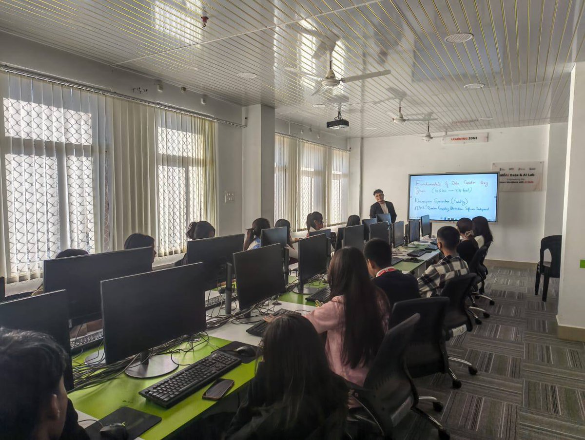 ImphalNielit's tweet photo. The #IndiaAI course on Fundamentals of #Data_Curation using python for batch 2 was started at #NIELIT Imphal on 27th November 2025. https://t.co/AQSCeoxhXW
