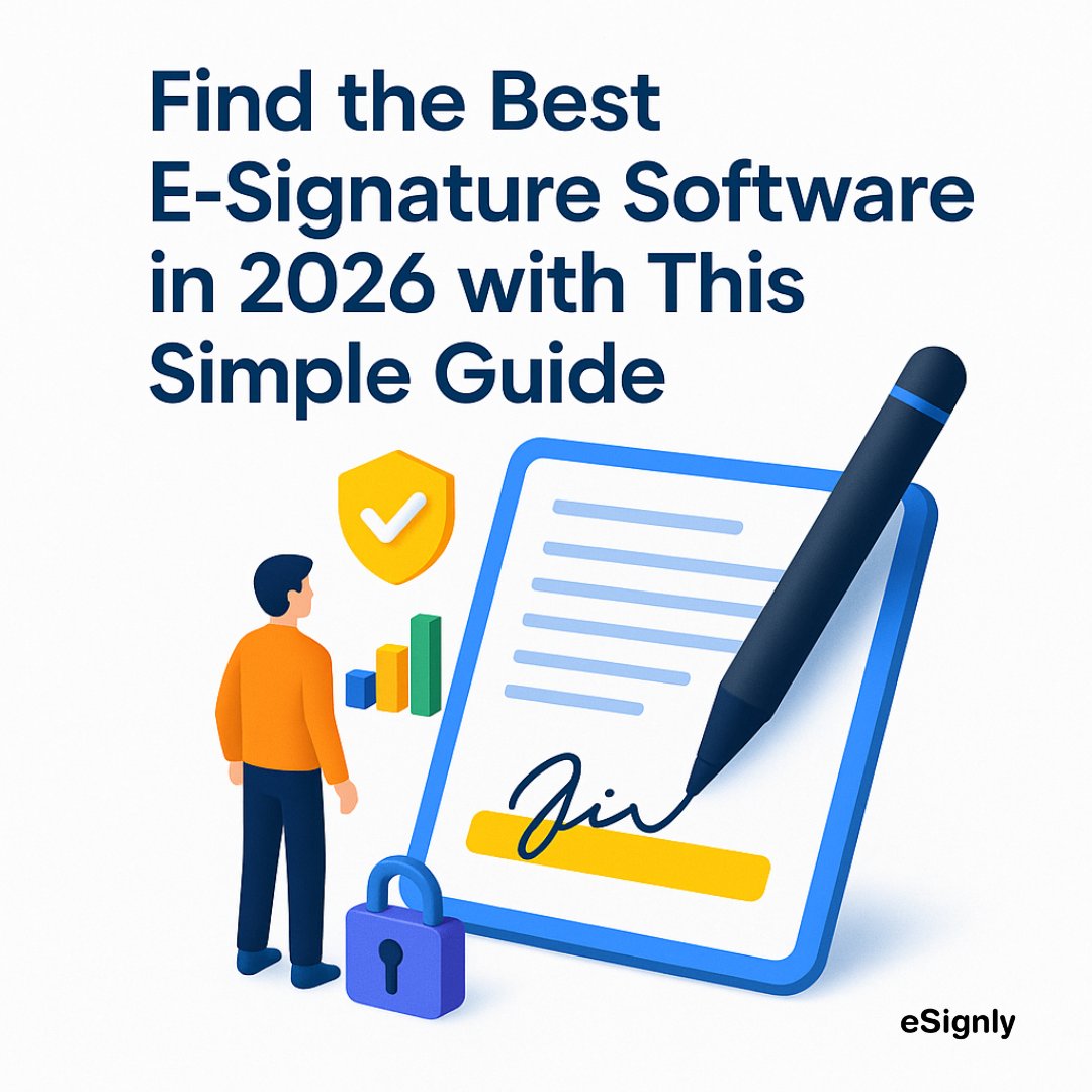 esignly's tweet image. Choosing the right e-signature software in 2026 is tough.

Our guide simplifies everything — features, pricing, security &amp;amp; more.

Read the full solution on our blog!

esignly.com/electronic-sig…

#ESignature #DigitalSigning #TechGuide #esignly