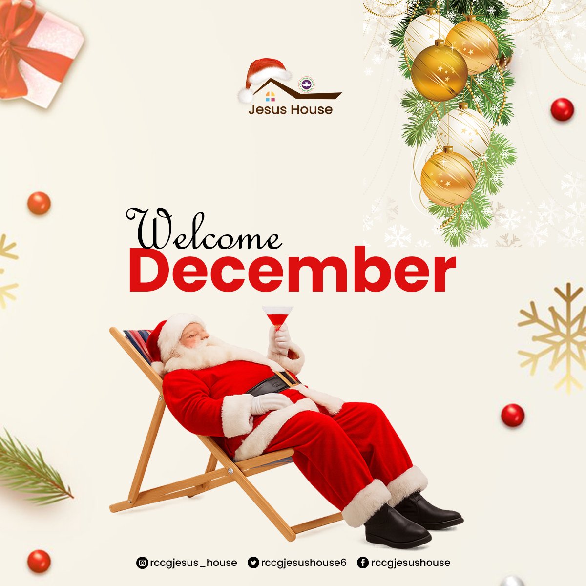 RCCGJesusHouse6's tweet photo. Welcome, December! 
Time to rest up, be merry, and get ready to celebrate the season!
#DeCeMberMonth #NewMonthNewGoals https://t.co/sk6ki3DniE