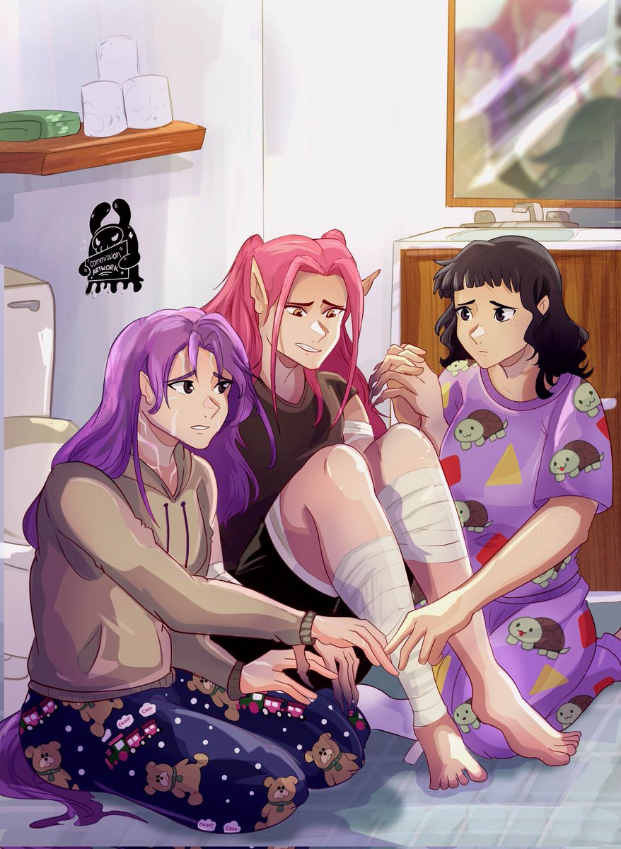 Mixing up a little our werewolves with this lovely comm for <a href="/Zakurath/">Zakurath</a> of their fanfic of werewolf mira, that you should totally read its REALLY good and as always read the tags please and thank you <3 🐺
archiveofourown.org/works/73376781…

#Polytrix #werewolfmira #Commission