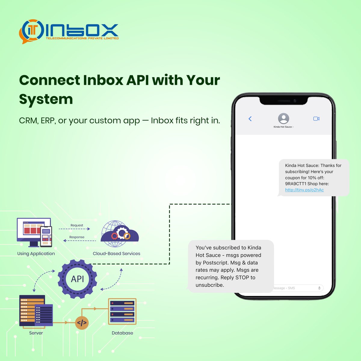 inboxtec's tweet image. Connect Inbox API with your CRM, ERP, or custom app — effortlessly.

Automate workflows. Sync customer journeys. Power real-time communication.

Seamless Integration. Limitless Communication.
#InboxTelecommunication #APIIntegration #Automation #BusinessTech