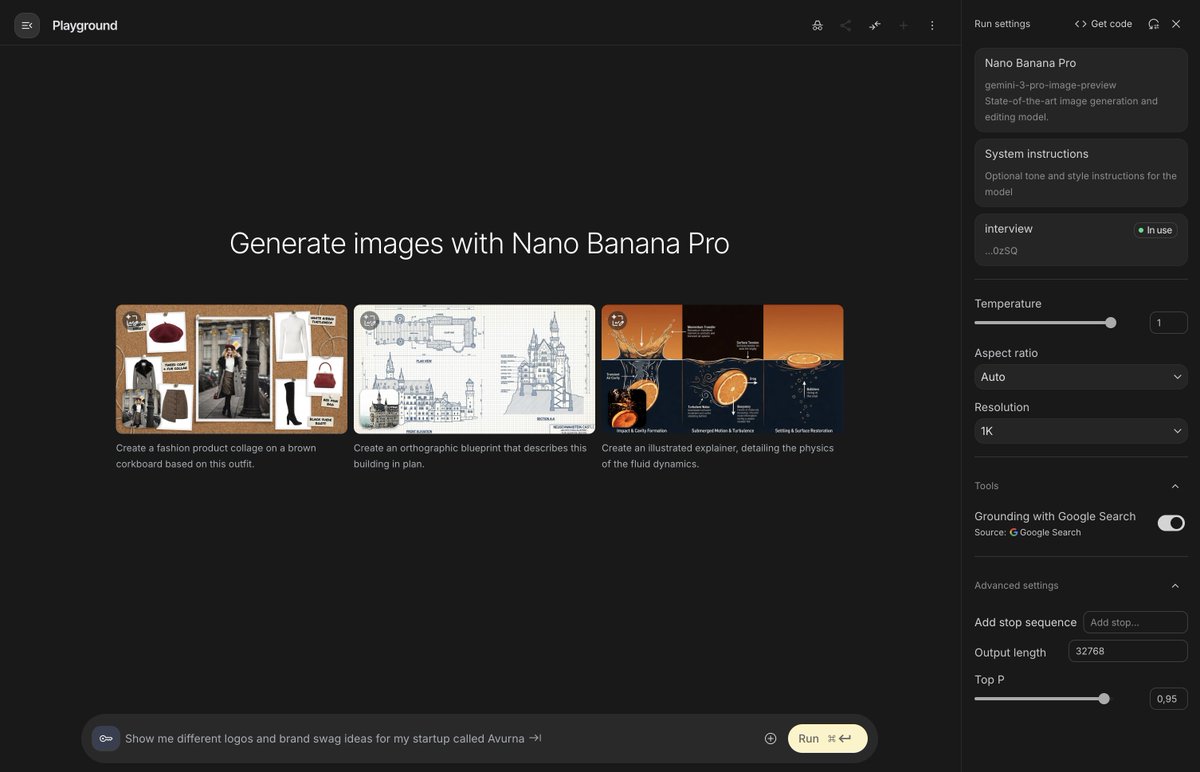 Si jamais vous utilisez gémini pour générer des images n'utilisez pas l'interface classique car par défaut elle utilise la qualité la plus basse. Allez plutôt sur AI Studio vous pouvez controler le ratio de l'image, la qualité de l'output (1k, 2k, 4k) et la température du modèle
