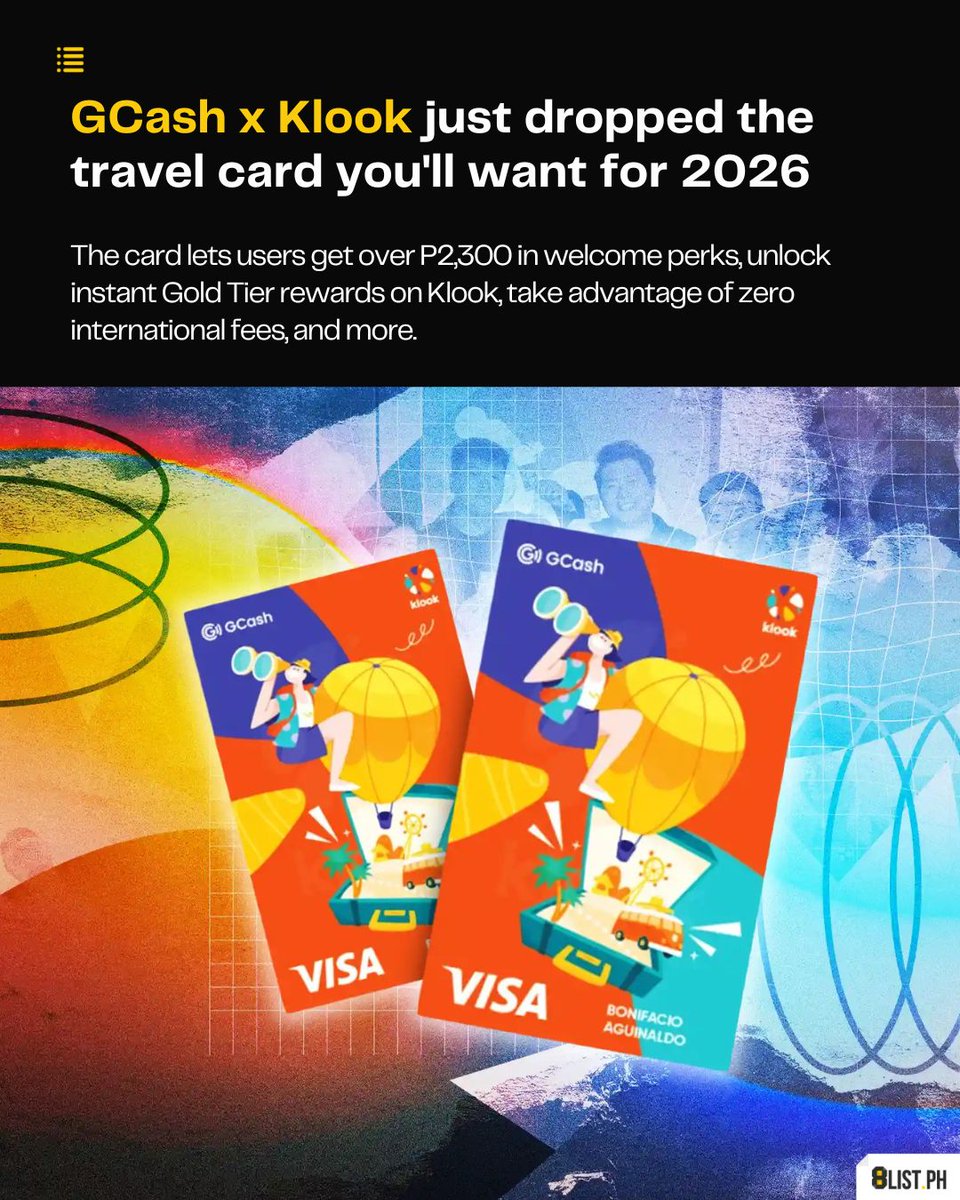 With free vouchers, zero international service fees, and low forex rates, this travel card might just be the best deal of the year for Pinoy travelers. Find out about all the perks you can get with the #GCashKlookTravelCard!

FULL STORY: 8List.ph/gcash-klook-tr…