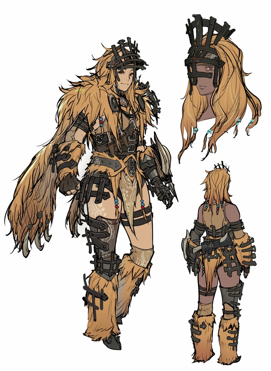 MH_Wilds's tweet image. 【開発原画・防具】ドシャグマシリーズ