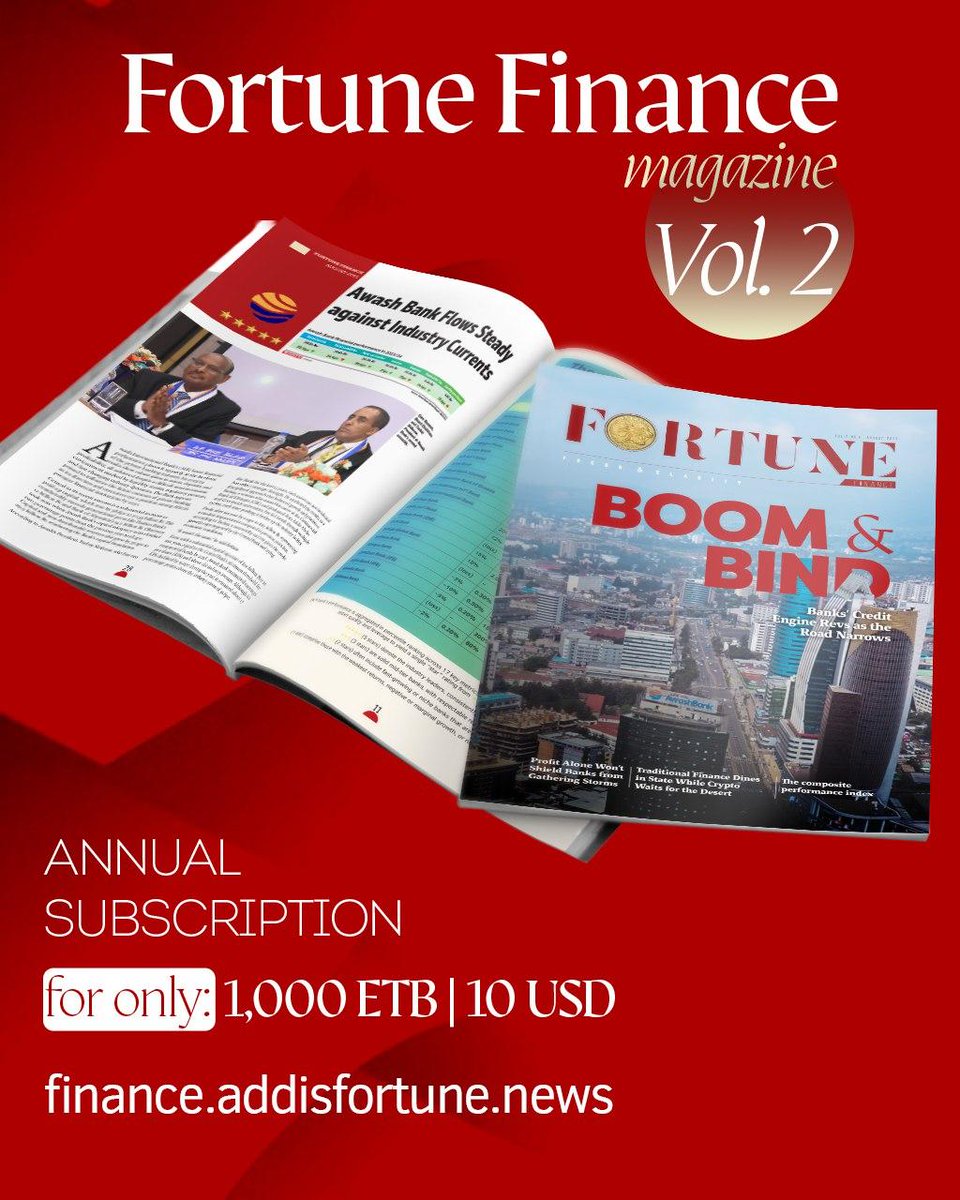 addis_fortune's tweet image. Awash Bank maintained its lead as the largest private lender, posting double-digit growth across deposits and assets despite liquidity strains. 

#Awash #Banking #Performance
Read more → rebrand.ly/g4udw1j