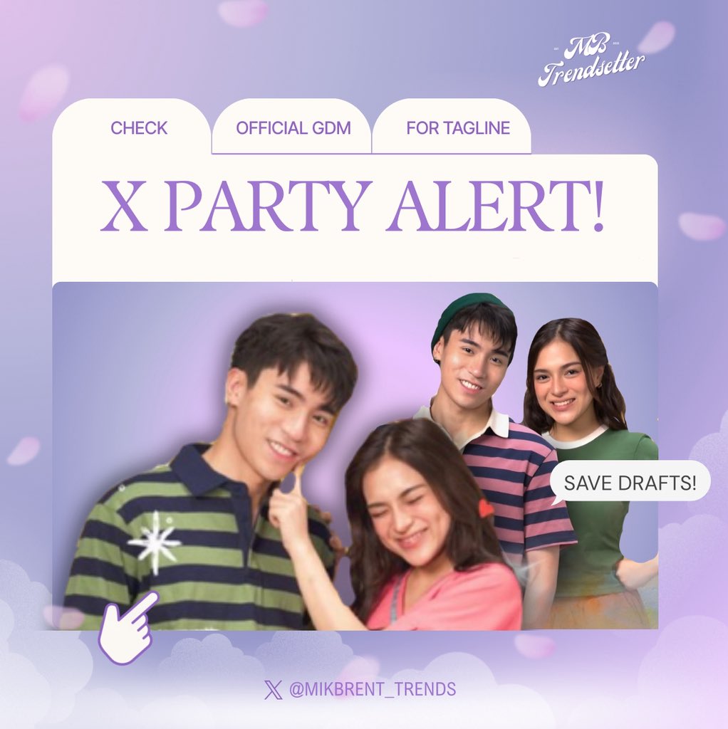 TRENDING PARTY ALERT 

🗓 : DECEMBER 02, 2025 
🕗 : 5:00 PM
 
Please check GDM for the tagline! Save drafts, Menties!✨💜