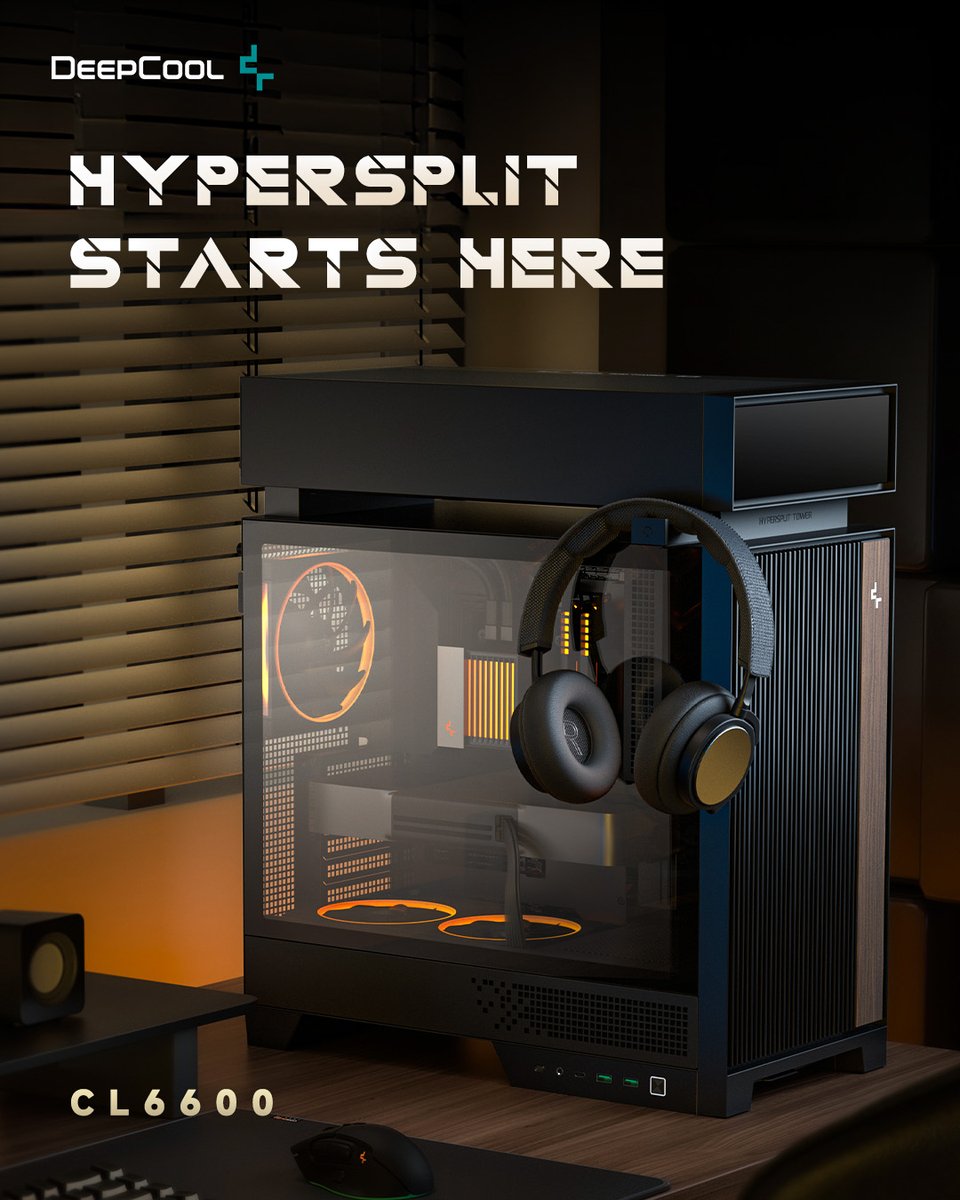 Deepcoolglobal's tweet image. Say hello to CL6600, the first Hypersplit Tower case from DeepCool.

💨Modular split-chamber layout
💨Innovative airflow paths design
💨Pre-installed 360mm liquid cooler and dual ARGB fans
💨Harmony in every detail

Head to the link in our bio for more info🔝

#deepcool #CL6600…