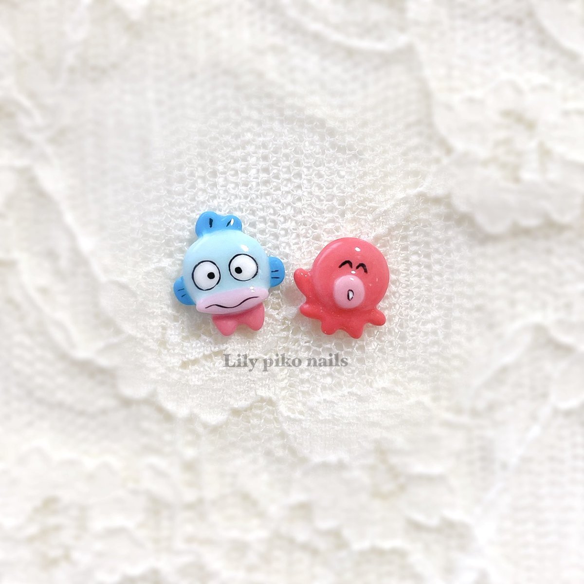 3Dネイルパーツ】 ・ハンギョドン ・さゆり ♥Thank you♥ #ネイル