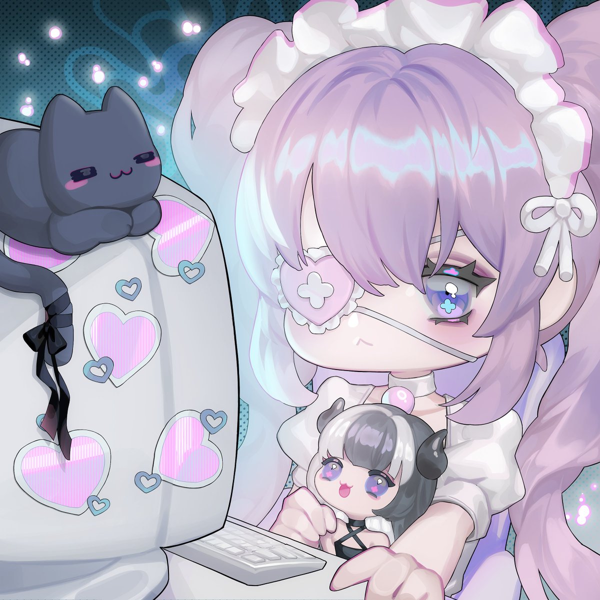 ddudungddu's tweet image. ♡ lazy girl online ♡

I joined @inabisou&apos;s girl online collection (@GIRLONLINENFT) and created a 1/1 piece just for it

This cute and lovable internet girl, mixed with digital vibes and a little bit of my own color, turned out exactly how I hoped 🤍

Thank you for enjoying it…