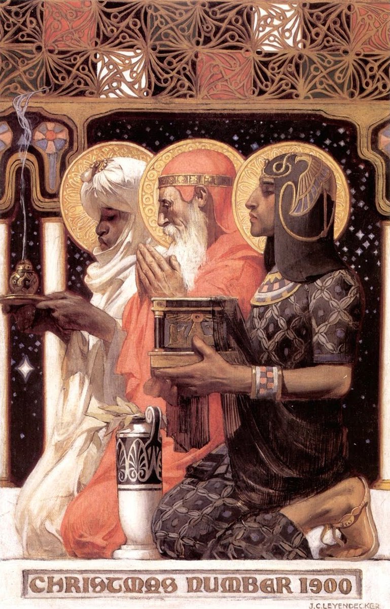 LRonLacy's tweet photo. In #DECEMBER 1900
'Christmas Number 1900'
Cover illustration by J. C. (Joseph Christian) Leyendecker (1874-1951)
*Success Magazine* 1900
#illustration #illustrationart #illustrationartists #JCLeyendecker #Christmas #3Magi #Natale https://t.co/shT4Oxq5FC