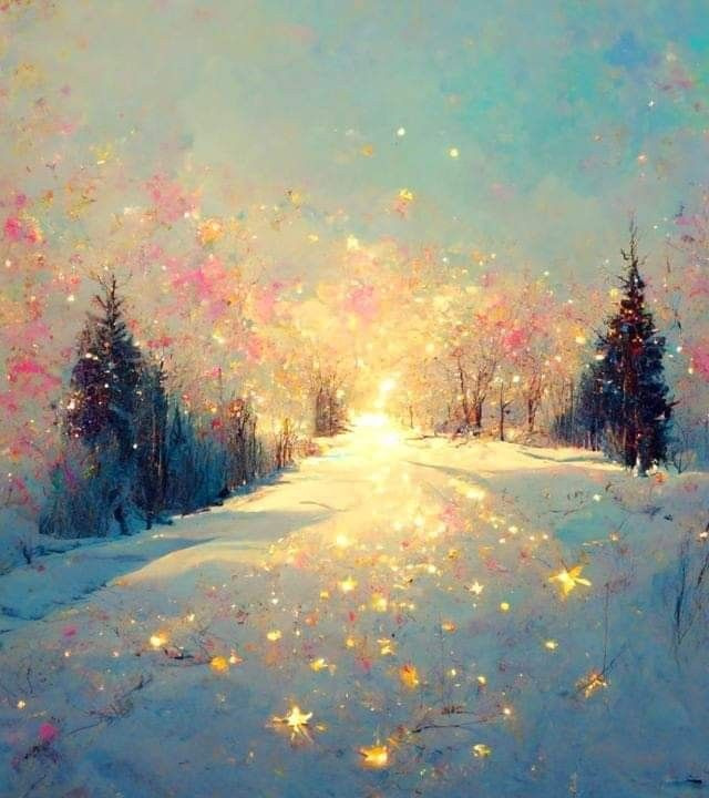 #vss365 #FoxProse <a href="/FoxProse/">Fox Prose</a> #fairytalepoets #loveletters💌 

#Aphotic, the night's dark veil no longer circle traced ends, for it was left gasping at sensations in the glow of snow that sugar coat pine as downy flakes in a forest  dream... Droplets of midnight  spectrum colors