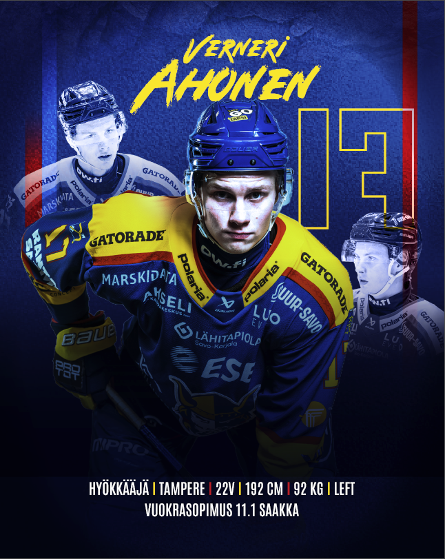 Verkku is back! 🔵🟡

Verneri Ahonen palaa Jukurien vahvuuteen 💪

Ahosen vuokrasopimus on voimassa 11. tammikuuta saakka ja Tapparalla on oikeus kutsua pelaaja takaisin tarvittaessa.

#Jukurit #Liiga