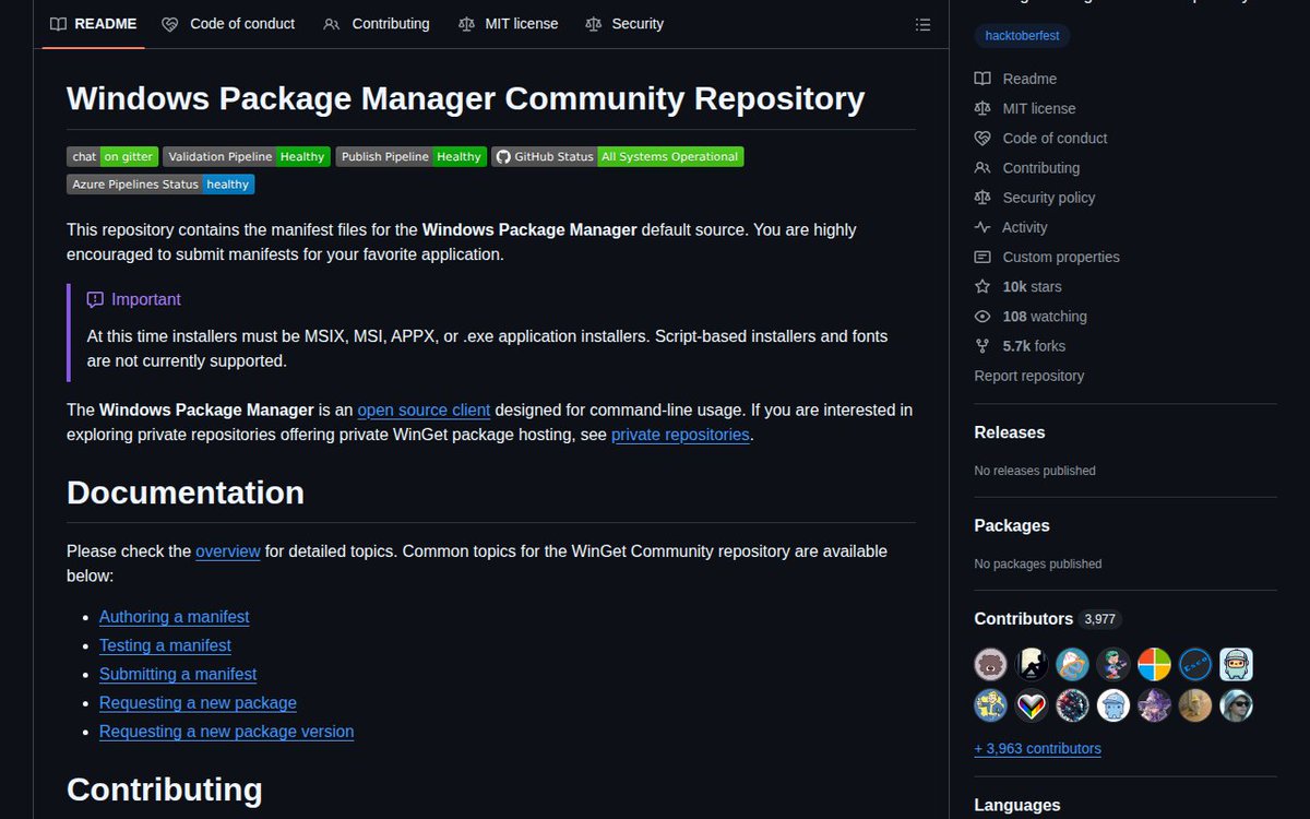 BehnamEbrahimi's tweet image. Install any Windows app from the command line in seconds. Your toolbox, supercharged.

⭐ 10.0K • 🍴 5.7K • 📜 MIT • PowerShell

github.com/microsoft/wing…