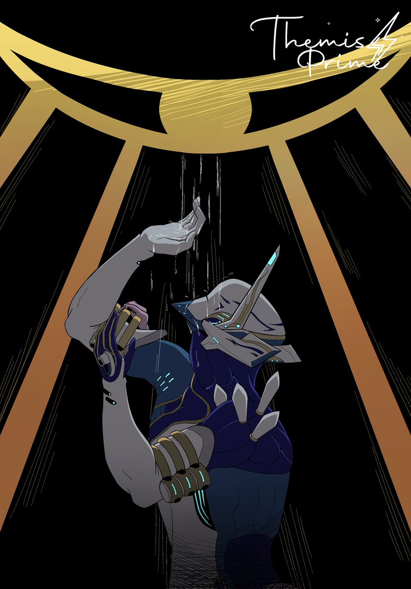 ThemisPrime's tweet image. A tough frame wards off attacks, yet it never turns away the tender kindness that flows like a gentle stream.

#Warframe #warframefanart #tennocreate