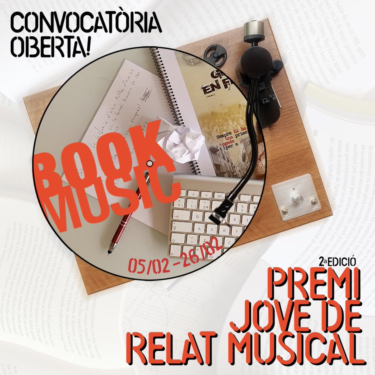 📚🎶 Jove escriptor/a! Tens fins 15/01 #PremiJoveRelatMusical 📝😉 Bases 👉 bookmusicfestival.com Premi en💰👏<a href="/bcn_llibres/">Barcelona Llibres</a> <a href="/bcncultura/">Barcelona Cultura</a> <a href="/bcn_ajuntament/">Ajuntament de Barcelona</a> <a href="/bibvaporvell/">Biblioteca Vapor Vell</a> <a href="/bibliotequescat/">Biblioteques</a> <a href="/BibliotequesBCN/">BibliotequesBCN</a> <a href="/bibliotecnica/">Biblioteques UPC</a> <a href="/bibliotgn/">Biblioteca Pública Tarragona</a> <a href="/BiblioCatalunya/">Biblioteca de Catalunya</a> <a href="/biblioteques_gi/">Biblioteques de Girona</a> <a href="/bibliotequesXBM/">BibliotequesXBM</a>