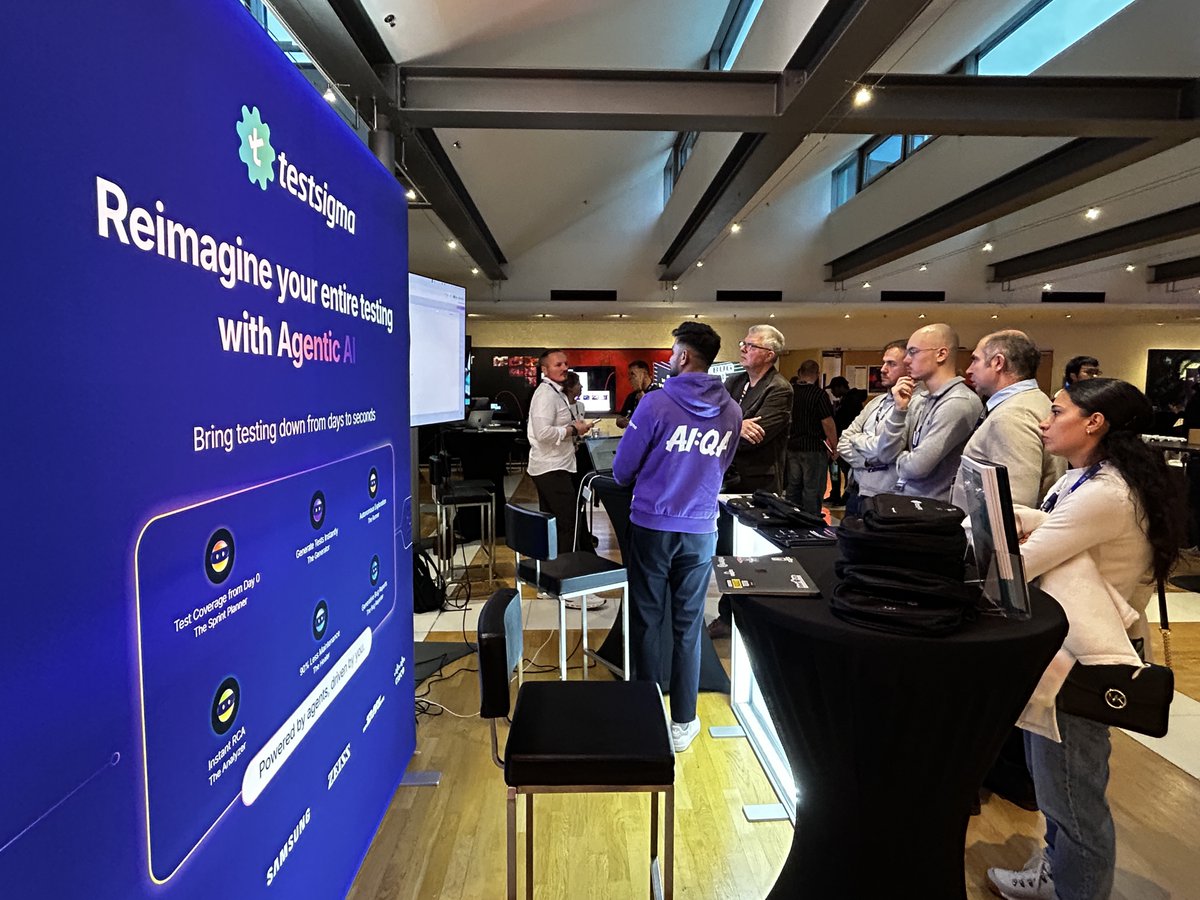 testsigmainc's tweet image. Agile Testing Days Germany was a wrap! What an incredible experience it was! 🇩🇪✨ A big thank you to everyone who stopped by, shared ideas, and explored what’s next in AI-powered test automation. 🚀
Until next time!
#AgileTestingDays #AutomationTesting #AITesting #Testsigma