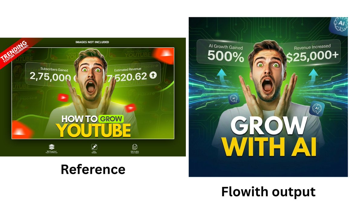 Damn_coder's tweet image. The crazy part is how precise Banana 2 is.

 It picks up micro-styling:
 Stroke outlines
 Glow effects
 Face angle
 Cutout edges
 Typography weight

 …everything creators spend hours tweaking manually.