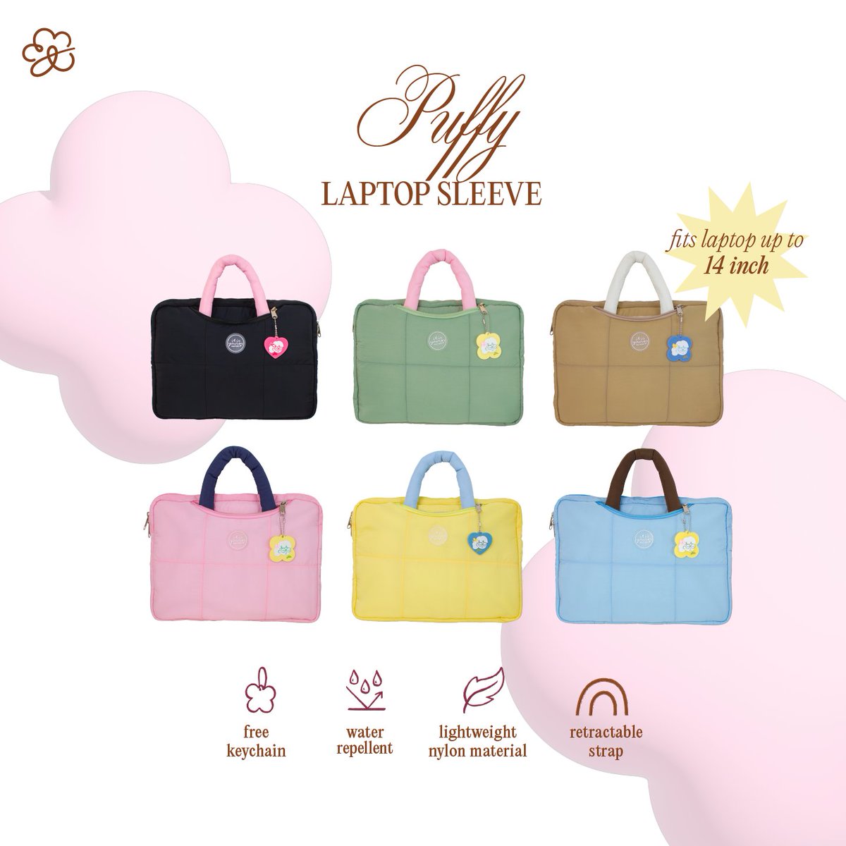 senjahitamm's tweet image. TAS LAPTOP PALING GEMES yang pernah aku temuin and it’s from a LOCAL BRAND?! Harganya bahkan nggak nyampe 150K 😭✨Jujur ini vibes-nya kayak produk luar banget sih. Scroll thread ini buat kepoin lebih lanjut! 💗