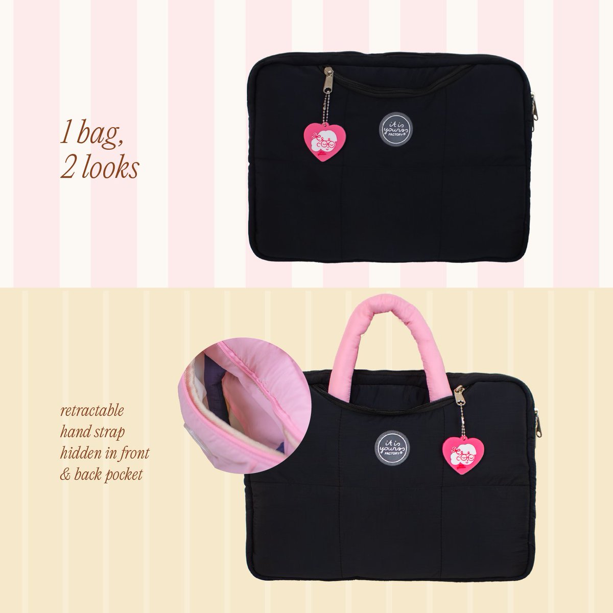 senjahitamm's tweet image. TAS LAPTOP PALING GEMES yang pernah aku temuin and it’s from a LOCAL BRAND?! Harganya bahkan nggak nyampe 150K 😭✨Jujur ini vibes-nya kayak produk luar banget sih. Scroll thread ini buat kepoin lebih lanjut! 💗