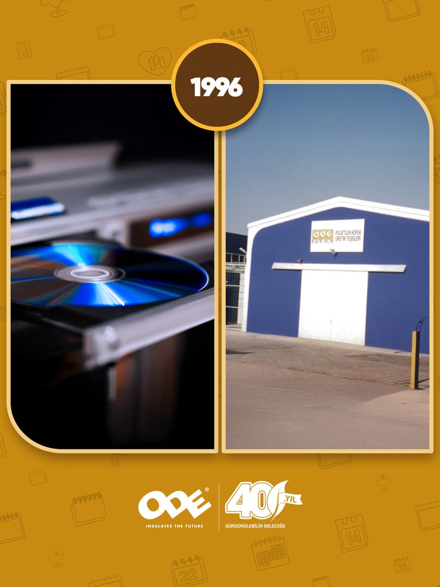İlk DVD oynatıcılar evde film deneyimini değiştirdi.

Biz de yeniliğe hızlı adım attık — ODE Flex üretimi başladı ve ilk ihracat gerçekleşti. Aynı yıl, bayilik sistemiyle ODE tüm Türkiye’ye yayıldı.

#ODEYalıtım