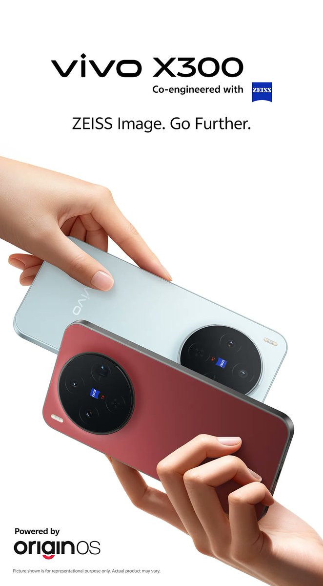 TechHome100's tweet image. Vivo X300 launched in India 🇮🇳 

🔹 6.31&quot; BOE Q10+ 1.5K 120Hz 8T LTPO OLED Flat Display, 4500nits Peak Brightness, 2160Hz PWM Dimming, 1.05mm Ultra narrow bezels 
🔹 Dimensity 9500
🔹 LPDDR5X Ultra + UFS 4.1 
🔹 200MP HPB (OIS) (1/1.4&quot;)
🔹 50MP JN1 UW
🔹 50MP LYT-602 (3x)…