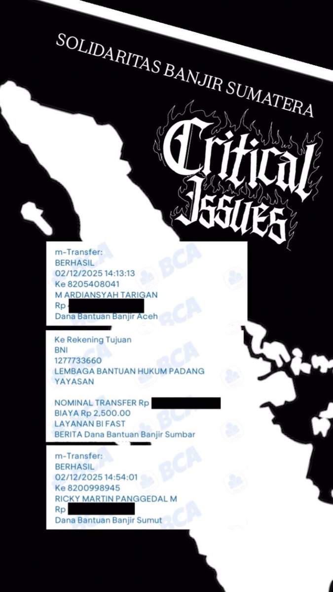 pelorrian's tweet image. Kembali ke Indonesia dan realita bencana banjir Sumatera .. Warga bantu warga!