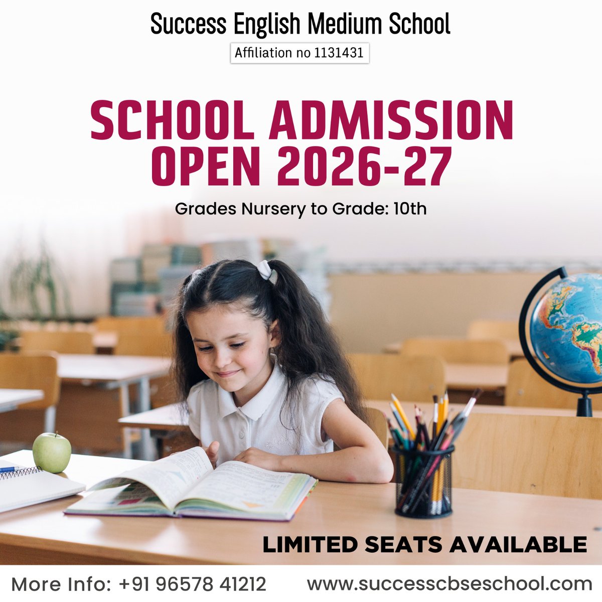 MediumScho51826's tweet image. Best CBSE School In Hadapsar
Admission Open: 2026-27
Pre-primary to Grade 10
For more details visit- successcbseschool.com
Contact us :-📷 Whatsapp 096578 41212
#Successenglishmediumschool #admissionopen #techlearning
#technology #techschool #newagelearning
#followers