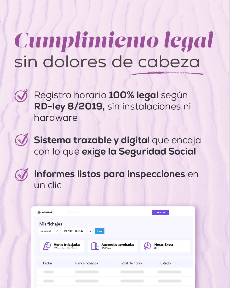 wiwink_com's tweet photo. 🕕​¡El control horario y la gestión de ausencias llegan a wiwink!🕕
​
La herramienta que muchas pymes estaban esperando ya está dentro de la plataforma donde gestionas TODO tu negocio.

🔗https://t.co/5mL2V9dqiD

#CRM #pyme #empresa #autónomo #controlhorario #controlhorario2025 https://t.co/TXn0y8TqOe