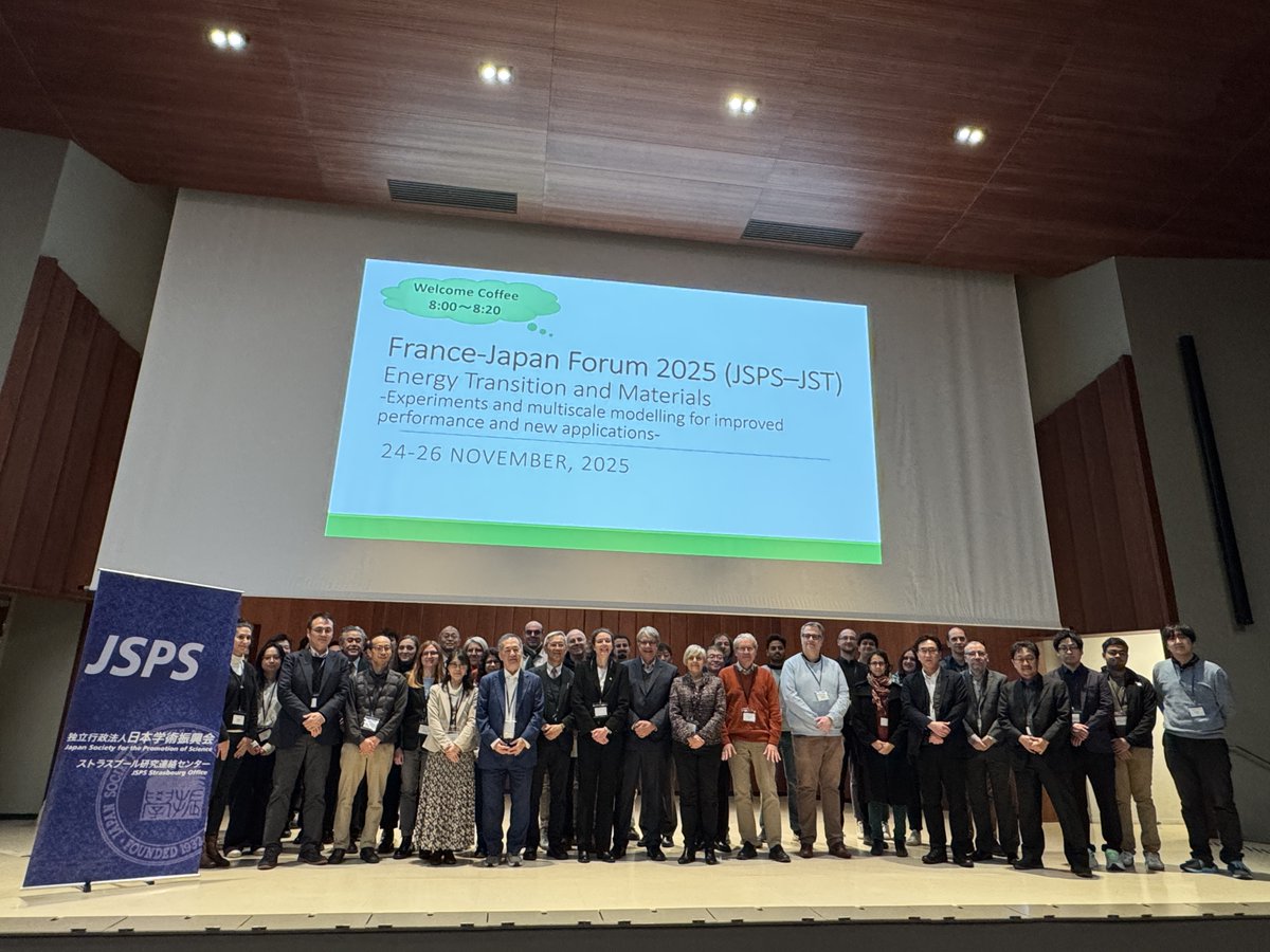 JspsStrasbourg's tweet image. The France-Japan Forum 2025 (JSPS–JST) was held on November 24-26 in Lyon. Many thanks to all the co-organizers, supporters, speakers and participants for making this event a success! #JSPS #INSALyon #CentraleLyon #TohokuUniversity #JST