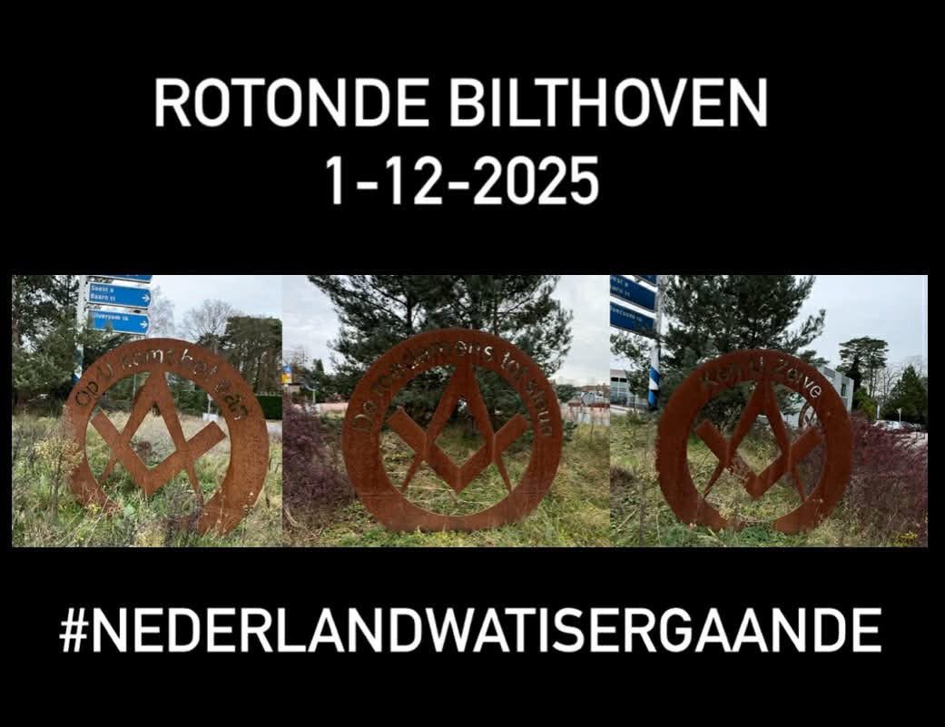Nieuwe upload
Maandag 1 december 2025

Bilthoven heeft een rotonde met 3 vrijmetselaars beelden

rumble.com/v72h0c6-biltho…

#nederlandwatisergaande

t.me/jolandavlaskamp 

<a href="/fvdemocratie/">Forum voor Democratie</a> 
<a href="/PeterBaars1111/">mr. drs. Peter Baars</a> 
<a href="/springfield1952/">Stephan (1)</a> 
<a href="/KritischePatri/">Kritische Patriot 🇳🇱</a> 
<a href="/LucLujohuad/">Kingfisher voorheen Luc</a> 
<a href="/PeterMiltenburg/">Peter Miltenburg</a>