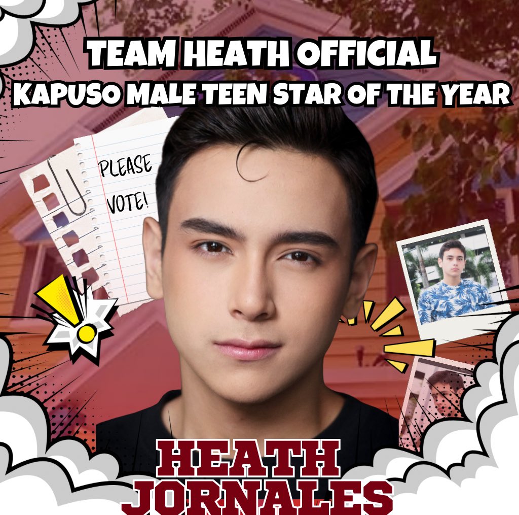 TeamHeathOfc's tweet image. Hello, everyone! Heath is nominated for the Kapuso Male Teen Star of the Year. 

Let us show our love for him!❤️

Vote HERE! gmanetwork.com/entertainment/…

Thank you!❤️