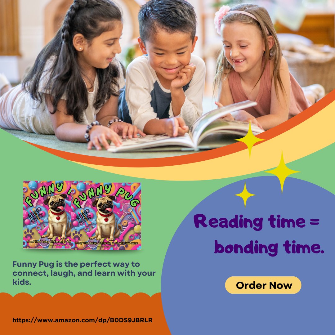 MissRuby's tweet photo. Reading time = bonding time.

Funny Pug is the perfect way to connect, laugh, and learn with your kids.

Get your copy: https://t.co/aHyqZuLy1x

Share this with a fellow parent who loves storytime smiles!

#FamilyReading #FunnyBooks #CreativeKids https://t.co/2sbcCivW80