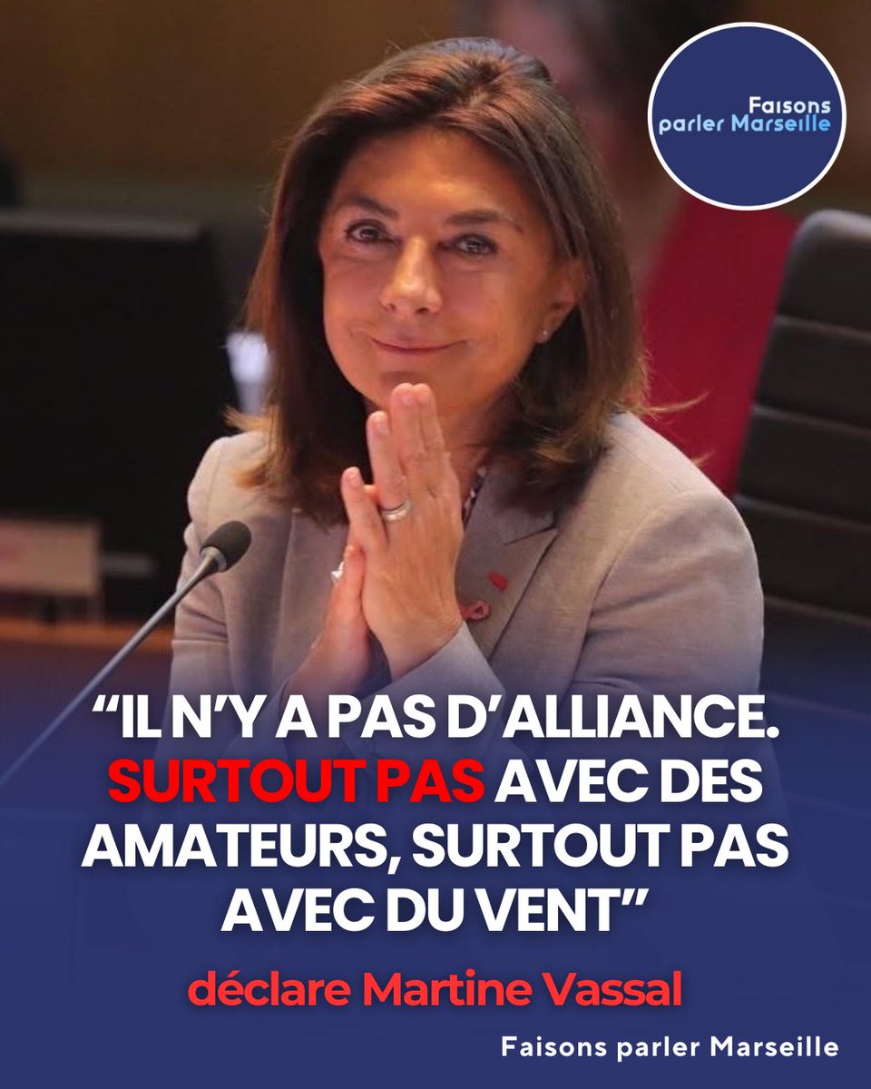 Après avoir été interrogée sur la possibilité d’un accord avec le RN au second tour des municipales à #Marseille, Martine Vassal affirme qu’ « il n’y a pas d’alliance » au micro d’ICI Provence.