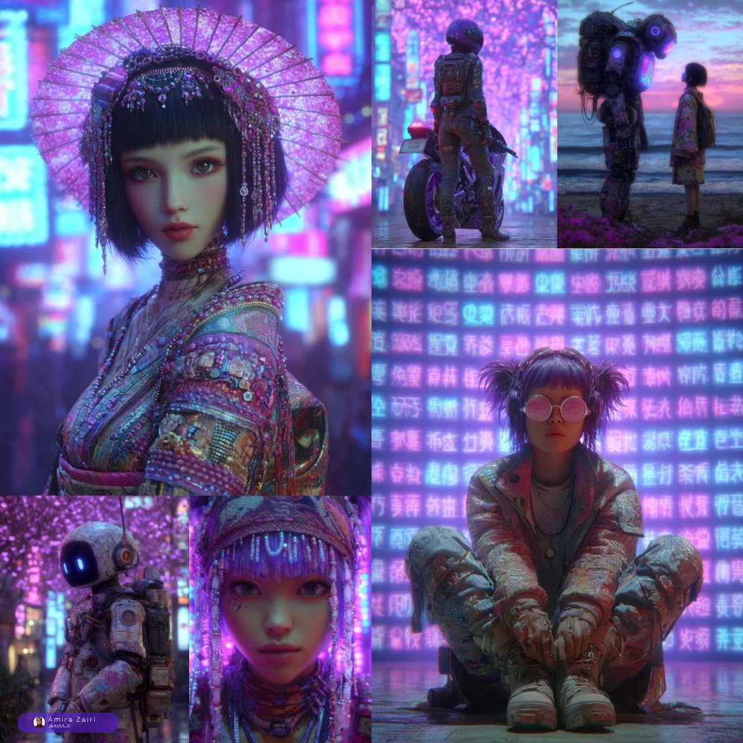 Cyberpunk style grid