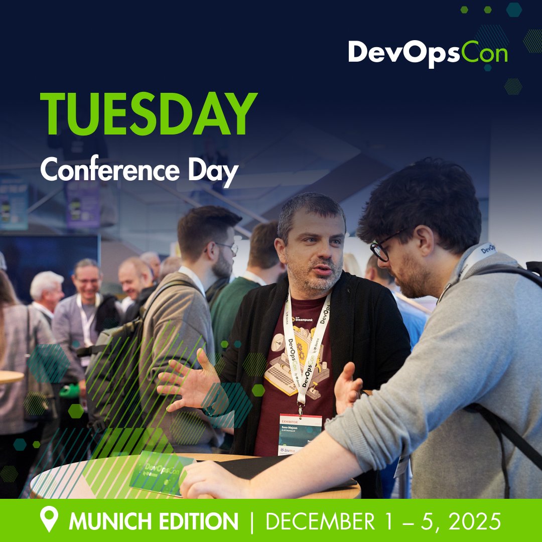 devops_con's tweet image. 🔥 Conference Day at #DevOpsCon!
Keynotes, deep dives, big ideas and real-world DevOps insights — today is all about the trends and tech shaping modern engineering. Let’s do this! 

📖 Check out what’s happening today: f.mtr.cool/phwnapzwju

#DevOps #Kubernetes #DevSecOps