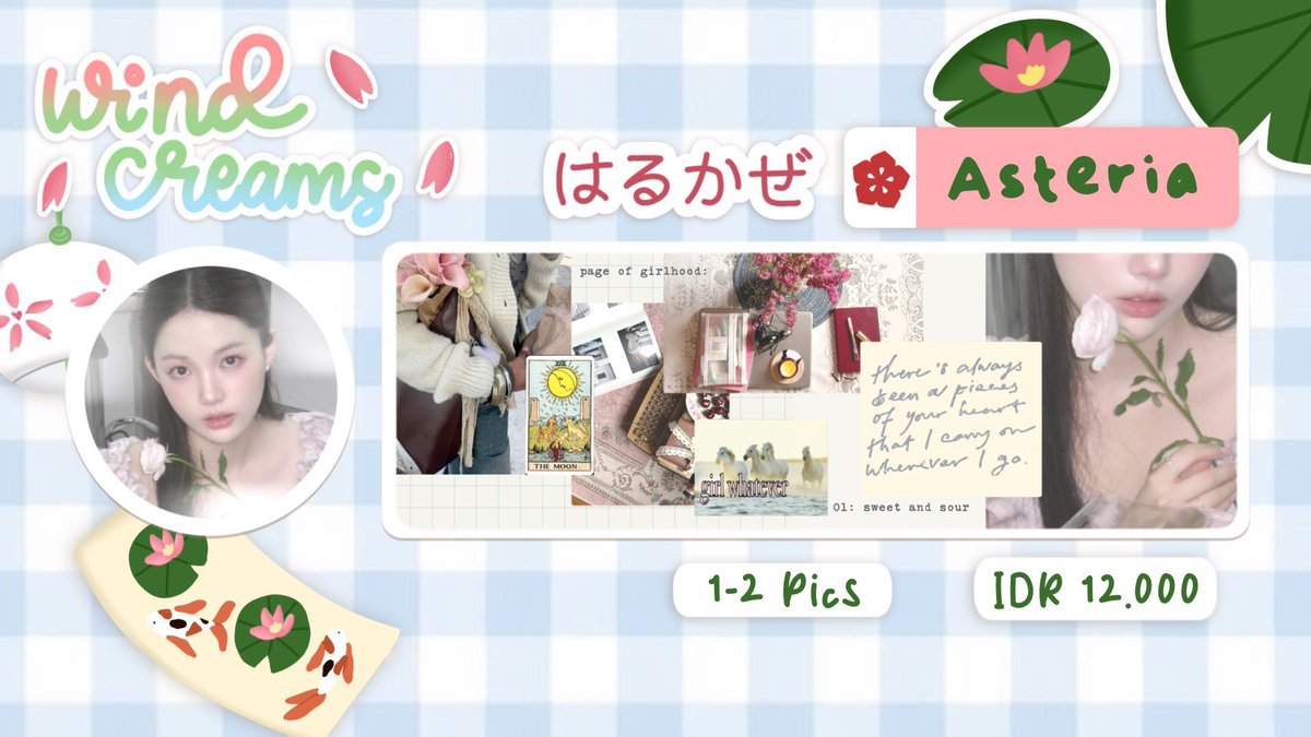 windcreams's tweet image. help rt please, thanks!

haiii, yuk ikutan optip kilat spesial untuk req 4 katalog layout cantik di bawah iniii!🩷 sebagian hasilnya akan didonasikan untuk membantu teman-teman kita yang terdampak bencana 🤍 ini optip kilat, jadi akan langsung dikerjakan yaa! #zonauang