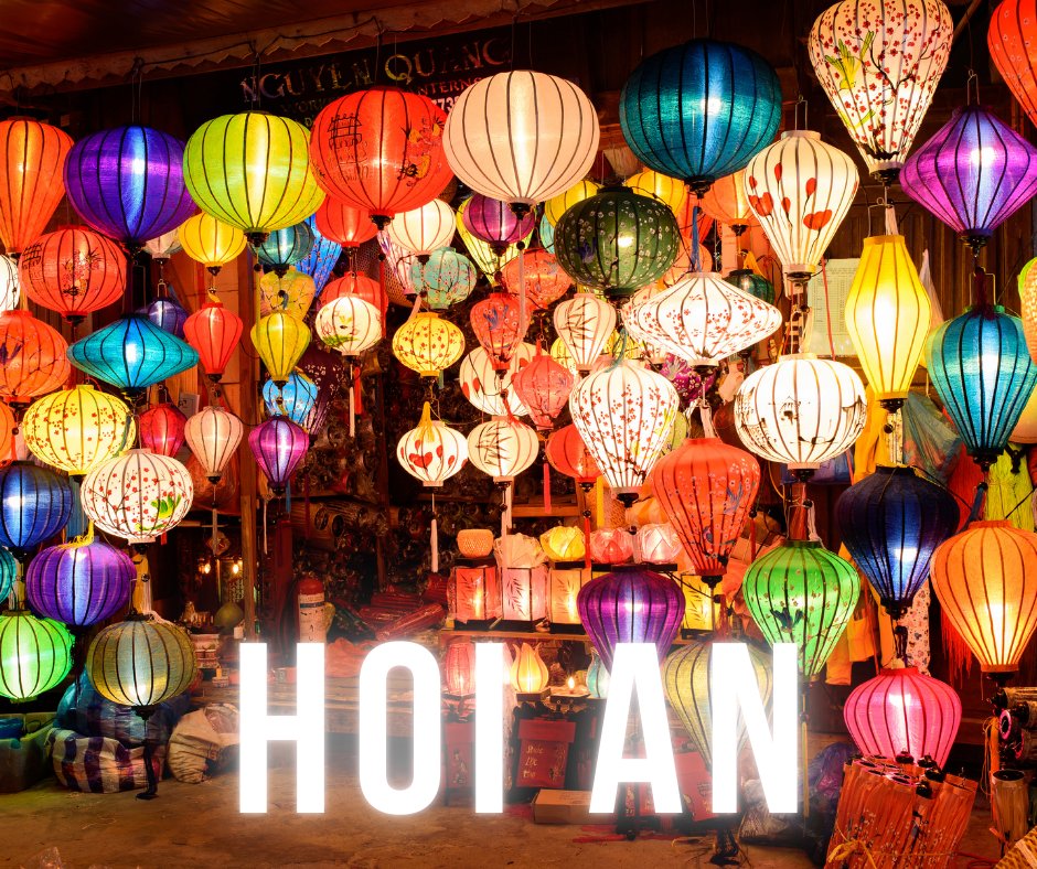 ダナンから約45分。世界遺産ホイアンがランタンの灯りに包まれる幻想的