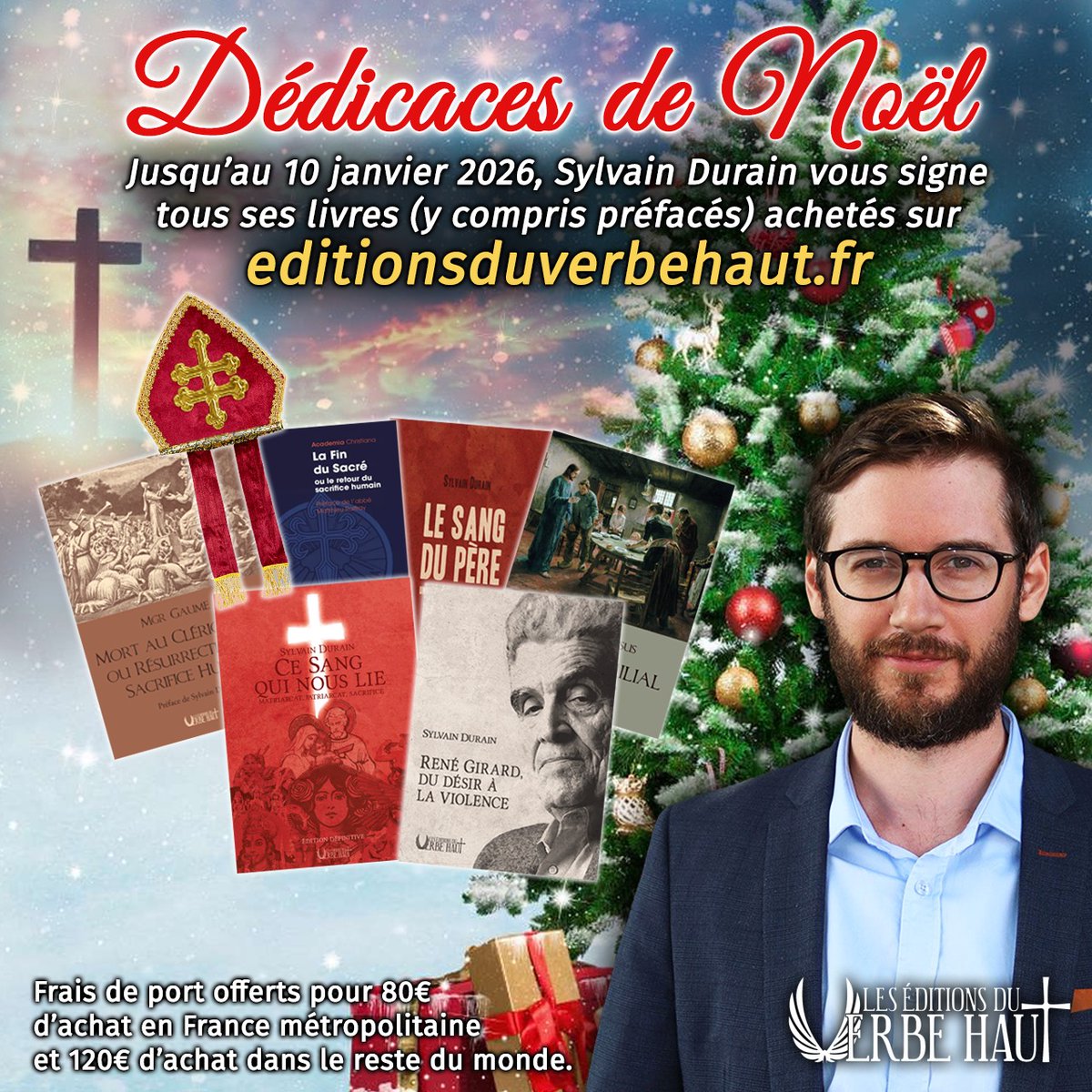 📚 Dédicaces de Noël – Offre spéciale ✍️
Jusqu’au 10 janvier 2026, je signe tous mes livres, y compris ceux que j’ai préfacés.
Une belle occasion d’offrir un cadeau unique, personnalisé.
📚 Commandes ici : editionsduverbehaut.fr
🚚 Frais de port offerts dès 80 € d’achats.
