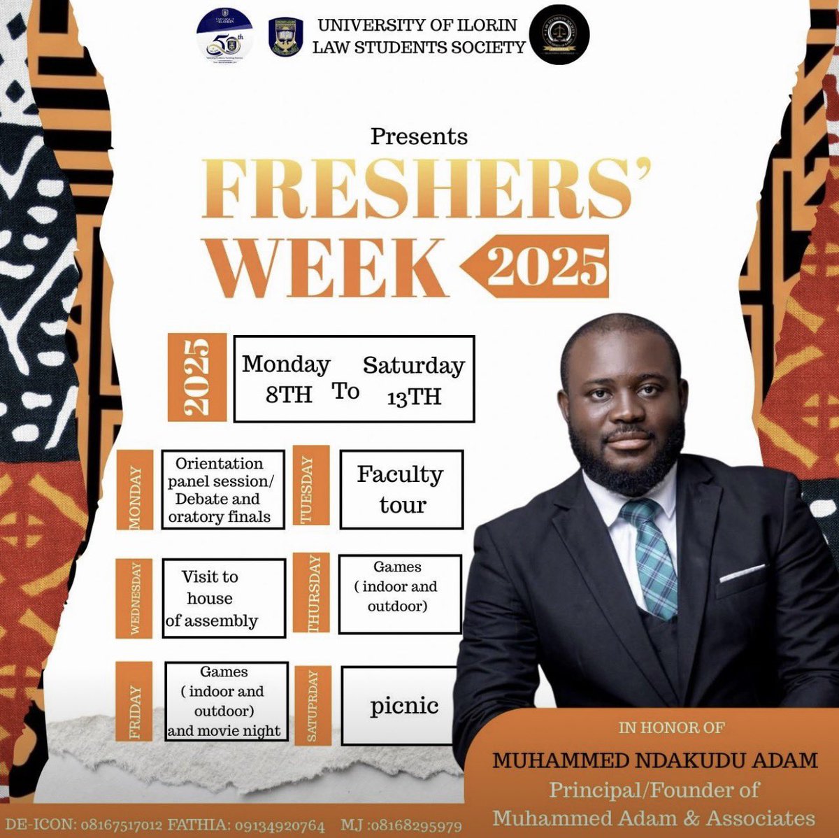 egi_nupe___'s tweet image. I have been summoned again by my Alma mater to come and do what I know how to do best: positively impacting the journey of young law students. It’s such a pleasure to be the Honouree of the Freshers’ week of the Law Students Society of University of Ilorin. 

To make this…