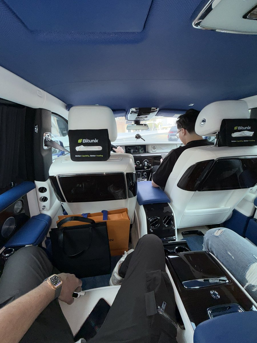 Booksey's tweet image. Bitunix got us rolling around in their new Rolls Royce Phantom all week